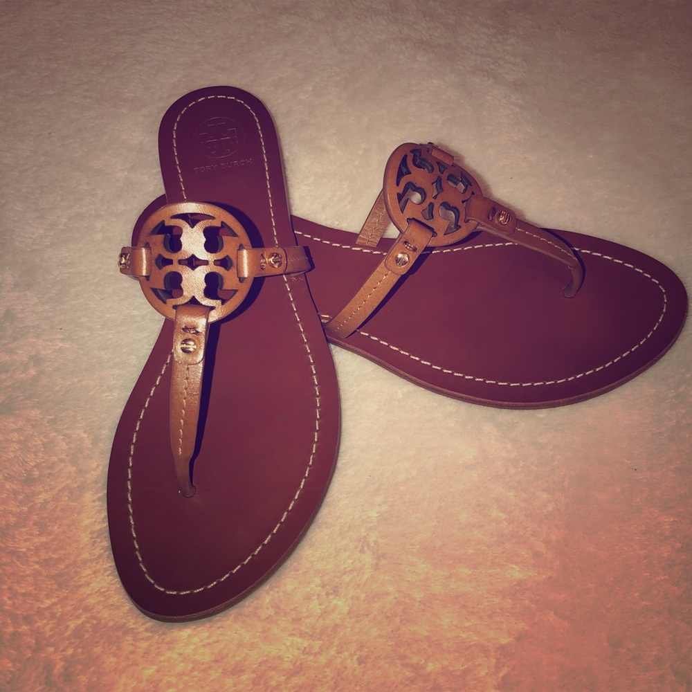 Tory Burch Mini Miller sandal size 8 Royal Tan